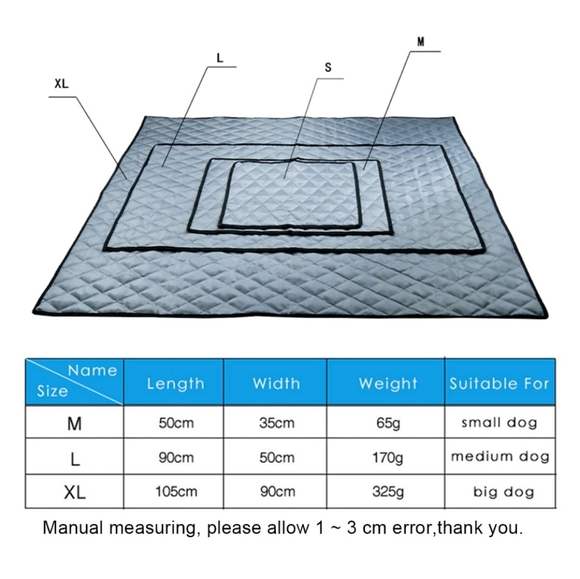Grey Pet Cooling Hygienic Mat XL Pad - Picture 4 of 5